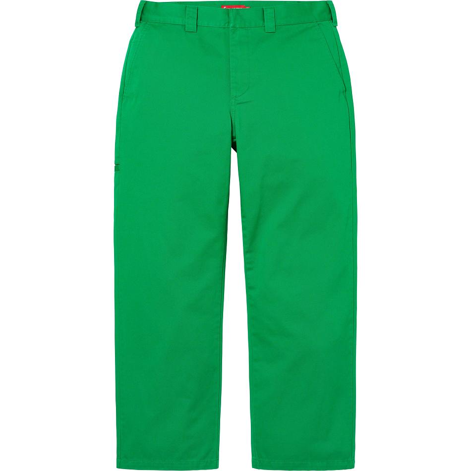 Green Supreme Work Pant Pants | Supreme 211JJ